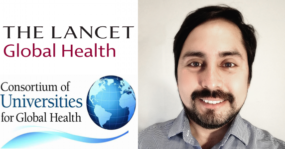 Profile photo of Coco Alarcon with CUGH and The Lancet Global Health logos