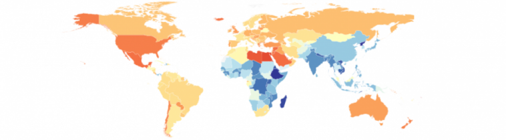 Map of Obesity Prevalence in 2013